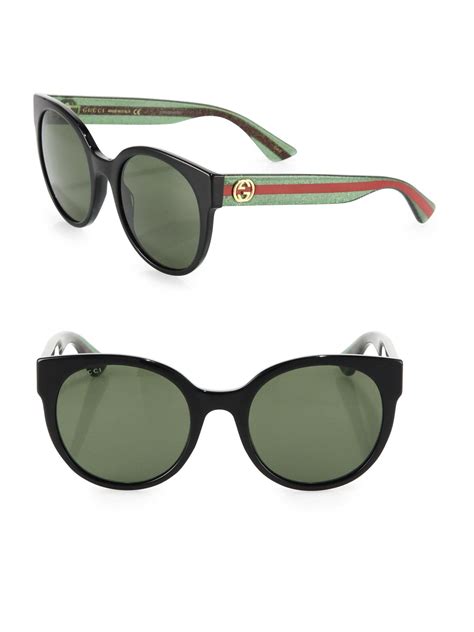 circle gucci sunglasses|Gucci 54mm round sunglasses.